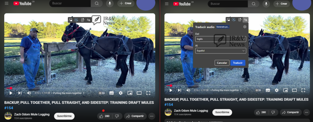 Microsoft Edge traduce videos en tiempo real - prueba con video externo